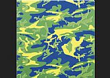 Camouflage green blue yellow by Andy Warhol
